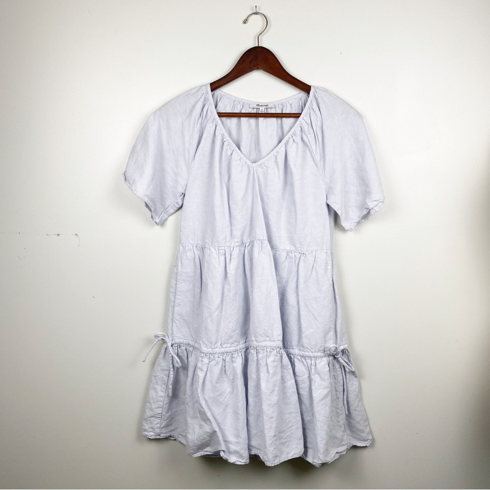 Madewell Lorelei Mini Dress Linen Blue XS - Picture 2 of 9